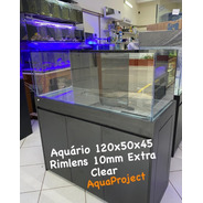 Aquario Rimless 270l 120x50x45 Extra 10mm Móvel Aquaproject