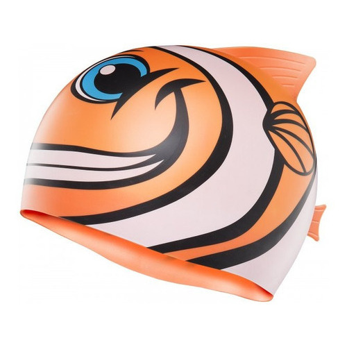 Gorra Natacion Silicona Tyr Junior Happy Fish Lcshfish Color Naranja