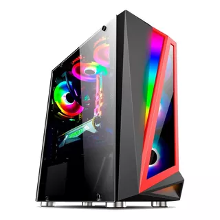 Gabinete Gamer Bluecase Bg040, Lateral Em Vidro, Frontal Rgb