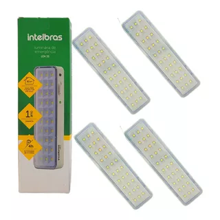 Kit 4 Luminaria De Emergencia Lampada Led Intelbras Bivolt