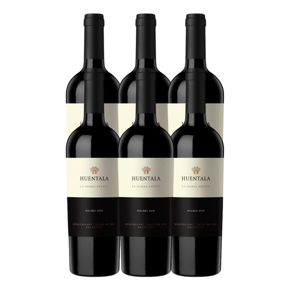 Vino Tinto La Isabel Malbec 750 Ml Caja X6 Unidades Huentala