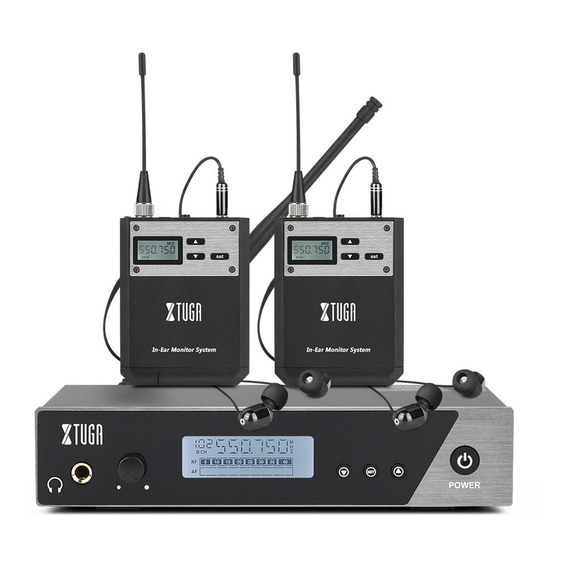 Xtuga Profesional Escenario Monitor Dos Microfonos Sistema