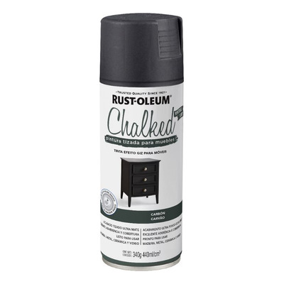 Pintura Spray Chalked Mate Gris Carbón 354ml Rustoleum  