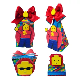 Kit 31 Caixas Personalizadas Lego 3d Luxo