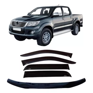 Deflector Capot + Ventanillas Adhesivo X4 Hilux 2013 Al 2015