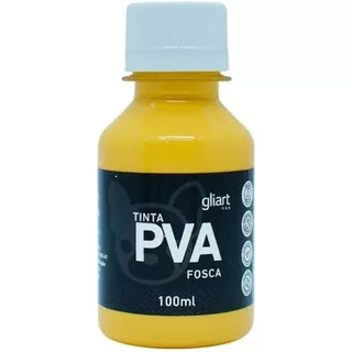 Tinta Pva Fosca Gliart 100ml Cor Amarelo Ouro