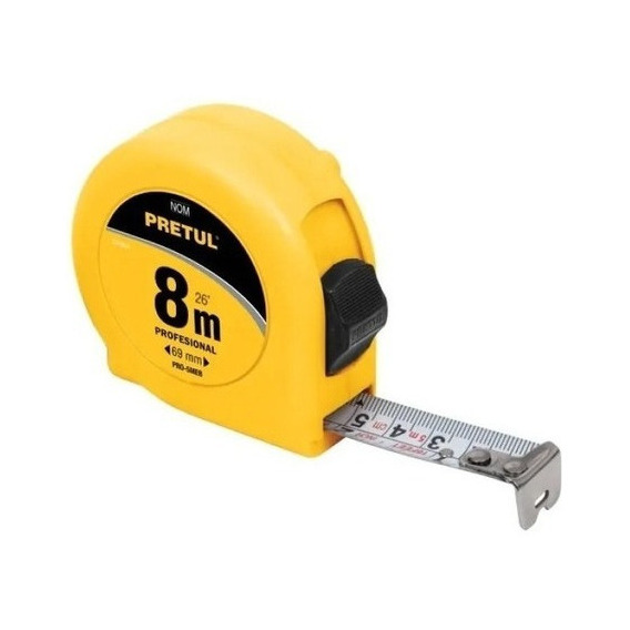 Cinta Metrica Pretul Flexometro 8 Mts X 25 Mm Pro-8mec Truper