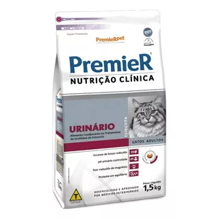 Ração Premier Nutrição Clínica Urinário Estruvita Gato 1,5kg