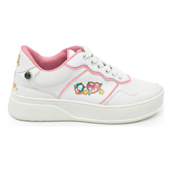 Tenis Mujer Blanco Rosa Loly In The Sky Hello Kitty Sanrio