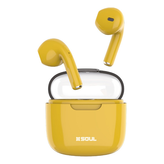 Auriculares Bluetooth Soul - Tws Cero 5hs Autonomia Color Amarillo Color de la luz Rojo