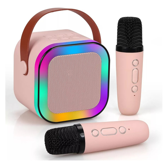 Altavoz Bluetooth Portátil Máquina Karaoke Con 2 Micrófonos