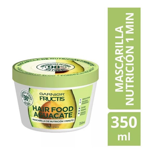 Mascarilla De Tratamiento Hair Food Aguacate 350 Ml Fructis Nutrición 1 Minuto