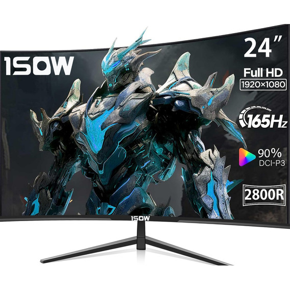 Monitor gamer curvo 1SOW 0162 led 24" negro 100V/240V