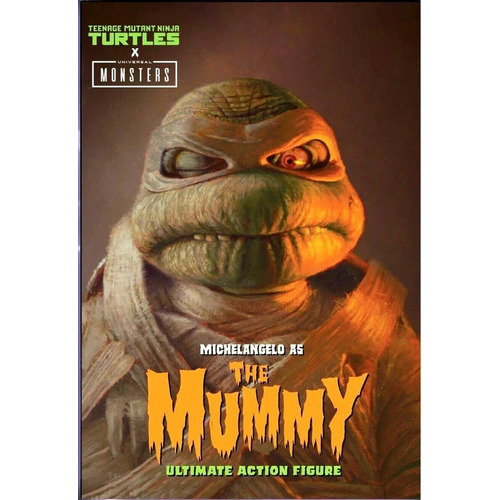 Tmnt X Universal Monsters Miguel Angel Como Momia Neca