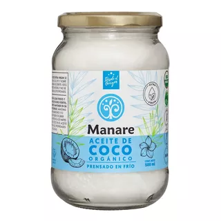 Aceite De Coco Orgánico Manare 500ml