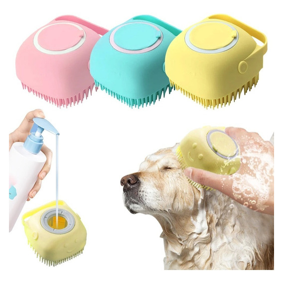 Esponja O Cepillo De Silicona Para Bañar Perro Y Mascota