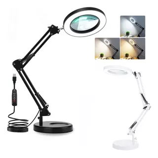 Lampara Led Con Lupa Aro Luz Tonos C/base 60cm Cosmetologia 