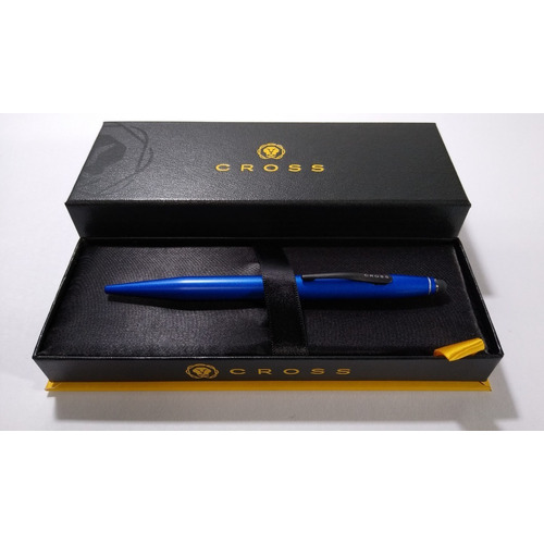 Bolígrafo Cross Tech2 Metallic Blue Con Estuche Color de la tinta Negro