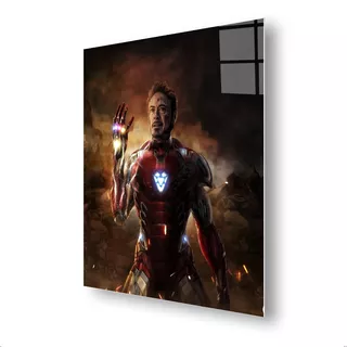 Cuadro Metalico Iron Man Guantelete Peliculas Arte Aluminio 