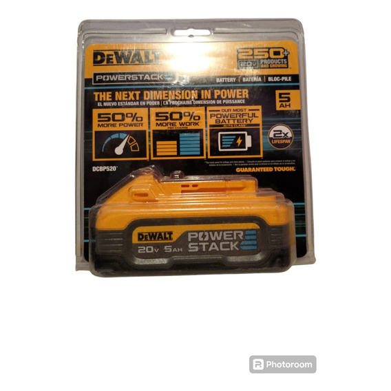 Bateria Dewalt 20v Power Stack Alto Rendimiento De 5 Ah