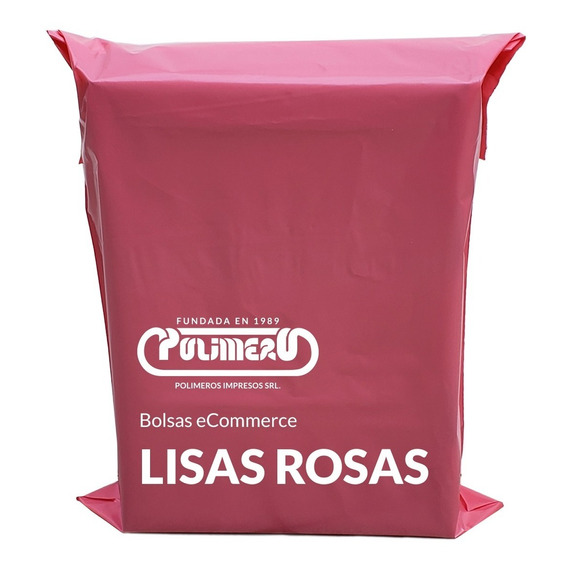 100 Sobres Bolsas Rosas Lisas Ecommerce Nº1 - 20x30+5 C/adh