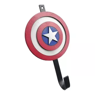 Perchero Capitan America Avengers Hierro Madera Percherito