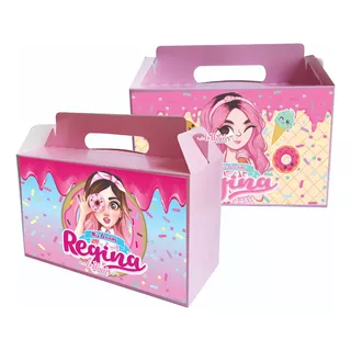 6 Cajas Loncheras Dulceros Mis Pastelitos Personalizadas