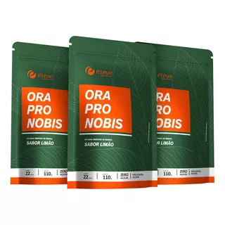 Ora-pro-nóbis Solúvel - Proteína E Fibra Em Pó Kit 3 - Limão