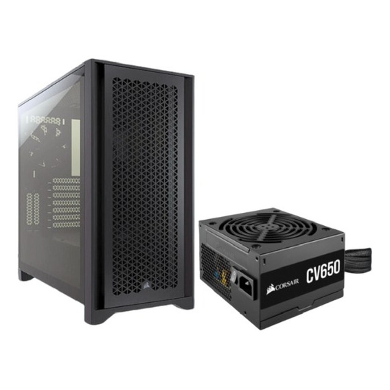 Gabinete Corsair 4000d Airflow Black C/fuente Cc-9020147-la