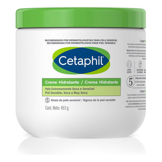 Cetaphil Crema Hidratante X453 Gr Piel Extra Seca Y Sensible