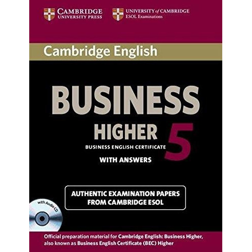 Cambridge English Business 5 Higher Self-study Pack (student, De Cambridge Esol. Editorial Cambridge, Tapa Blanda En Inglés