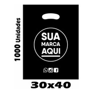 Sacolas Plásticas Personalizadas 30x40 / 1000 Un Promoção