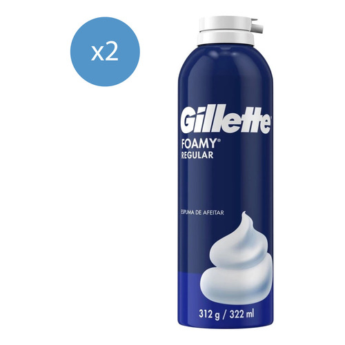 Pack Espuma De Afeitar Gillette Foamy Regular 312 Gr