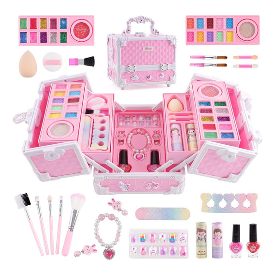 Juego De Maquillaje Lavable Real Para Niñas Sets De Belleza