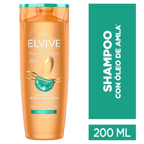 Shampoo Elvive Óleo Extraordinario Cabello Rizado - 200ml