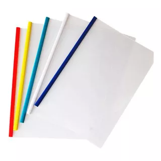 Carpeta A4 De Pvc Con Barra Sujetadora De Plástico, Pack X10