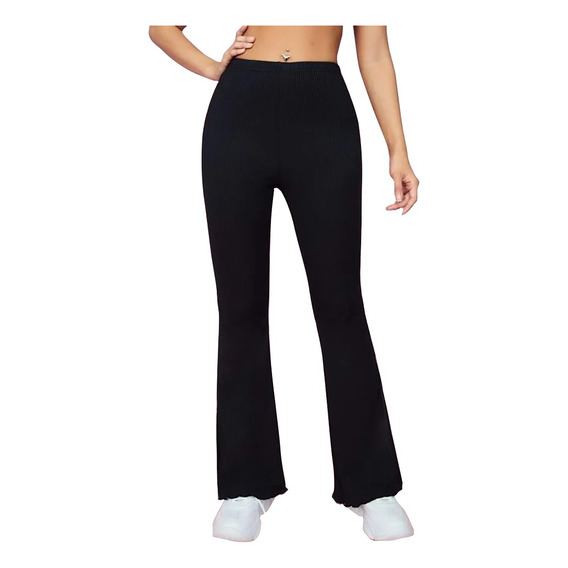 Pantalones Mujer Dama Acampanados Casual Pants Elegante Moda