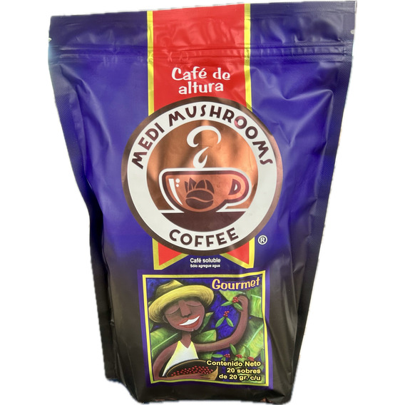 Café Medi Mushrooms Ganoderma 2 Bolsas 20 Sobres C/u Calidad