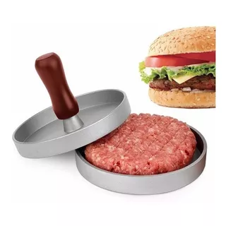 Molde Para Hamburguesas De Aluminio De Fundicion 11, 5 Cm Color Plateado