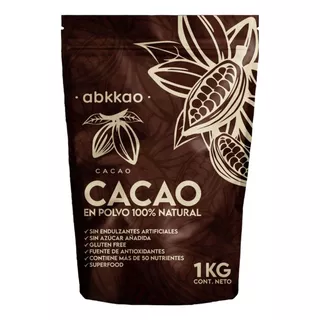 Cacao En Polvo Puro Abkkao De 1 Kg