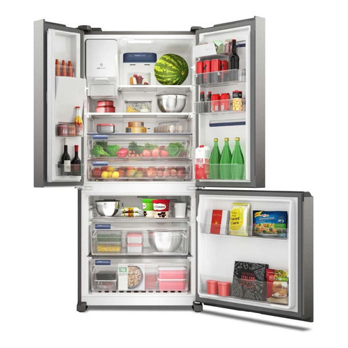 Heladera Refrigerador Electrolux Im8is Multidoor 540 Litros Color Gris