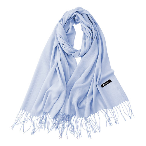 Bufanda Cuellera Pashmina Palestina De Invierno Para Mujer Color Azul cielo