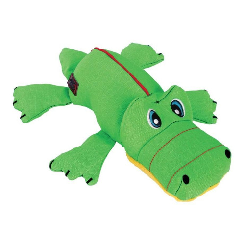 Peluche para perros Kong Ultra Cozie Alligator, tamaño mediano, color verde