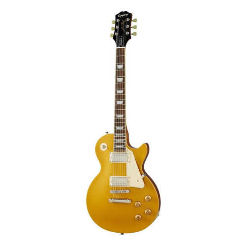 Guitarra eléctrica Epiphone Inspired by Gibson Les Paul Standard 50s de caoba metallic gold brillante con diapasón de laurel indio