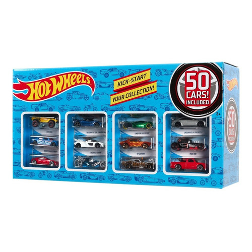 Hot Wheels Die Cast Paquete De 50 Autos Modelos Variables Color Multicolor