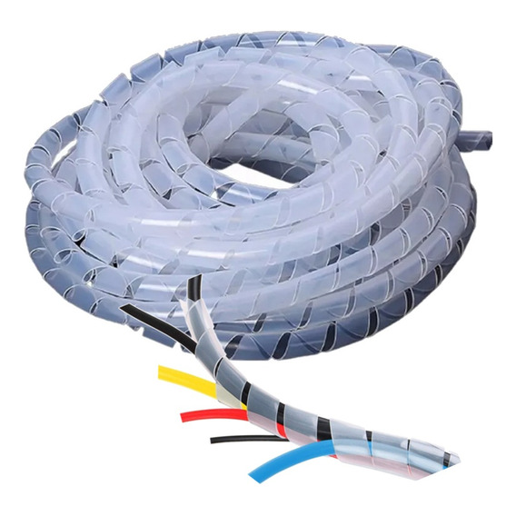 Funda Espiral Plastica Organizador De Cables 10mm X 10metros