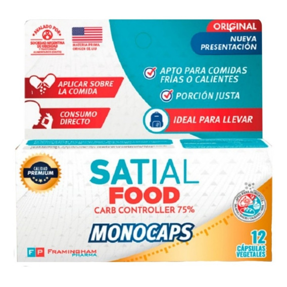 Satial Monocaps Bloqueador De Carbohidratos X 12 Caps.