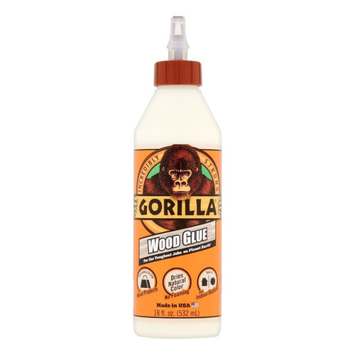 Pegamento Gorilla Wood Glue Para Madera 18 Oz Medio Litro