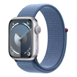 Apple Watch Series 9 GPS • Caja de aluminio color plata de 41 mm • Correa loop deportiva azul invierno - Distribuidor Autorizado
