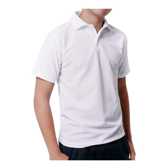 Camiseta Polo Blanca Adulto, Algodón Poliéster Para Sublimar